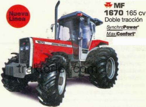 Massey Ferguson 1670 tekniske specifikationer 